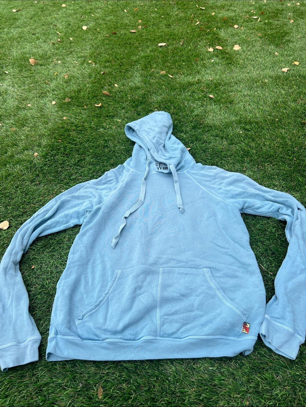 freecity Light Blue Hooded Pullover Sweatshirt size 1